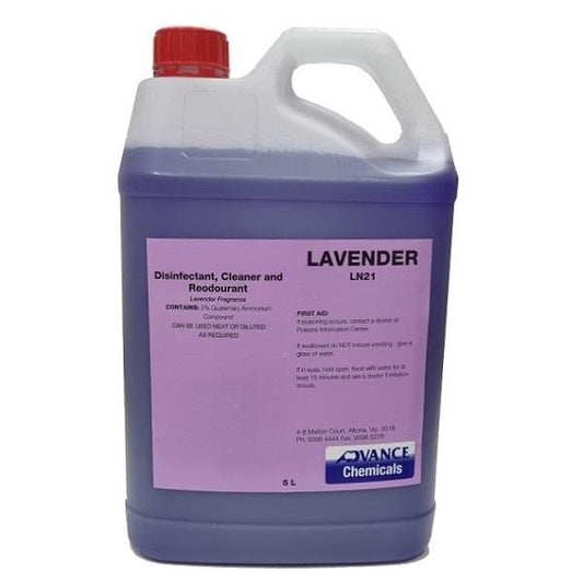 Advance Chemicals | Lavender Disinfectant, Cleaner and Deodorant 5Lt  | Crystalwhite Cleaning Supplies Melbourne